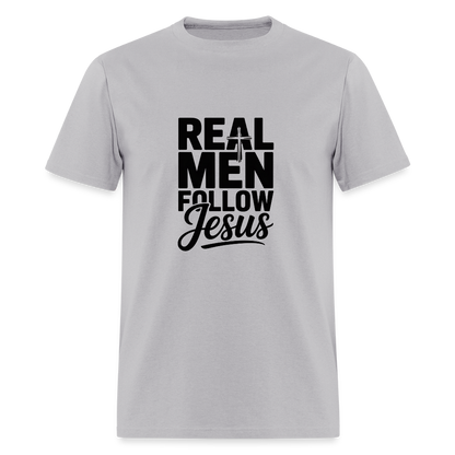 Real Men -  men's T-Shirt - gravel 