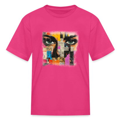 Pop Culture Woman 3 - Kids' T-Shirt - fuchsia