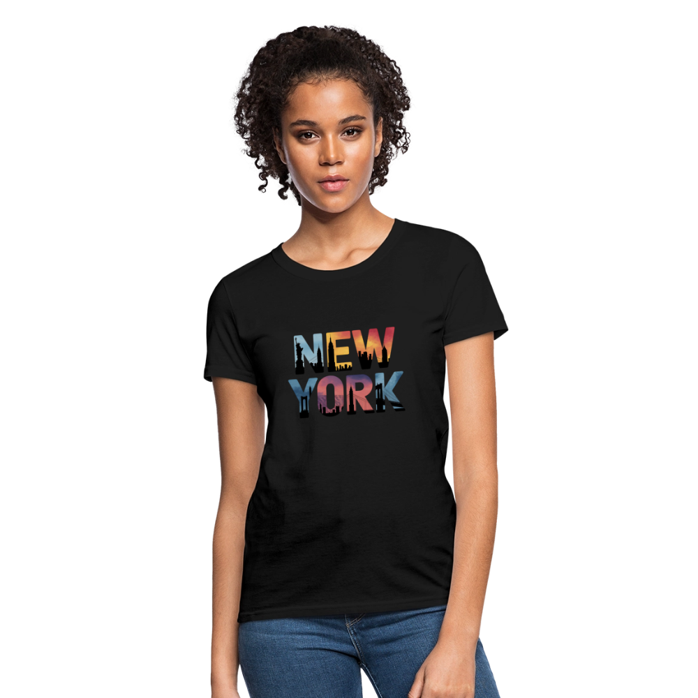 New York Color background - Women's T-Shirt - black