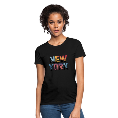 New York Color background - Women's T-Shirt - black