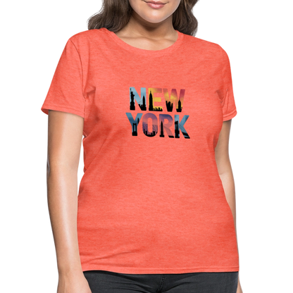 New York Color background - Women's T-Shirt - heather coral