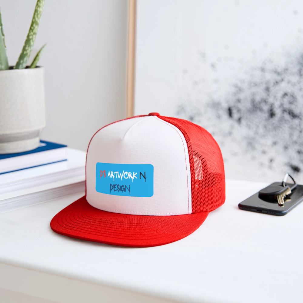 DS Graffiti - Trucker Hat - white/red