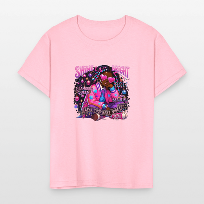Black Girl Power -  Cosmic Diva Kids' T-Shirt - pink