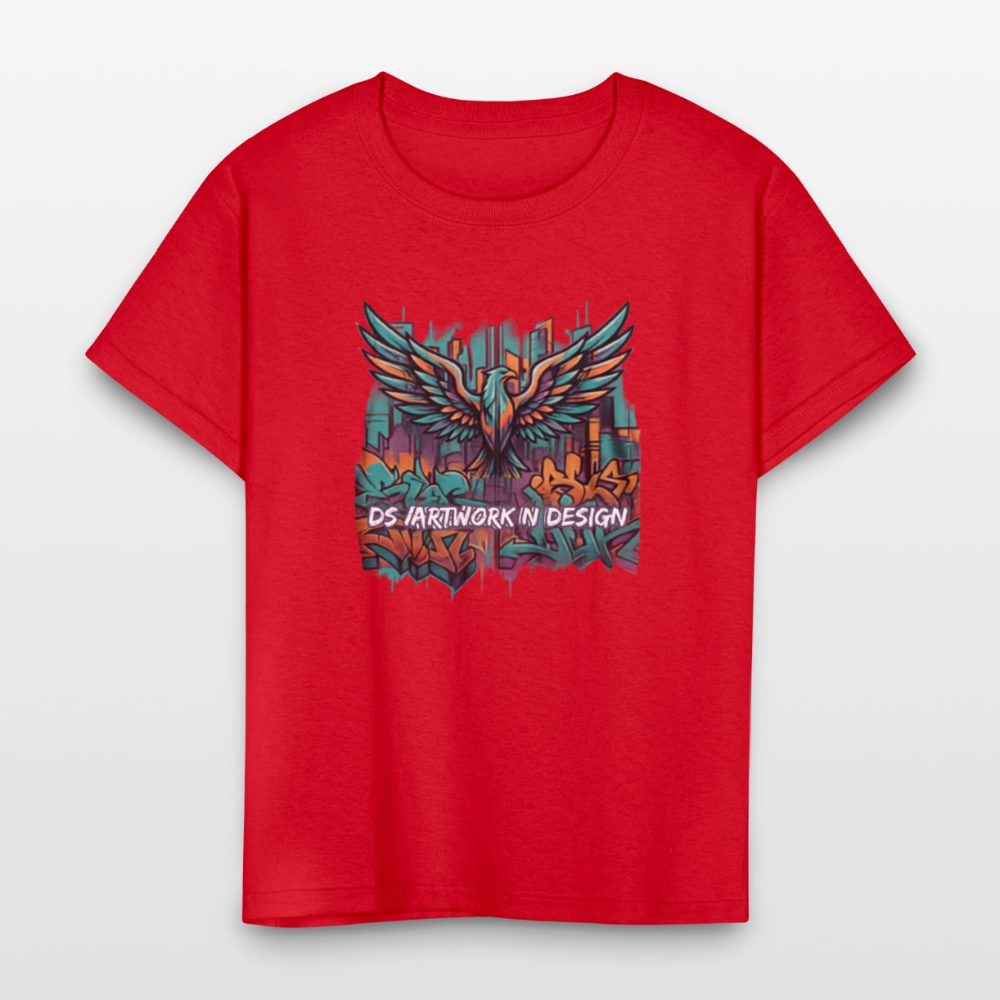 Graffiti Eagle - Kids' T-Shirt - red