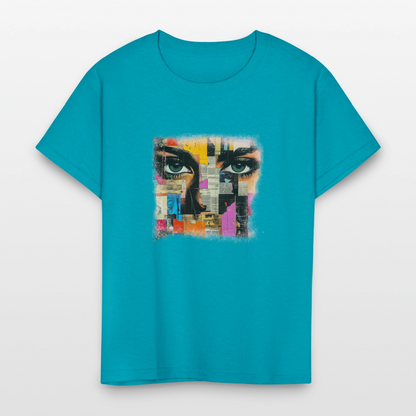 Pop Culture Woman 3 - Kids' T-Shirt - turquoise