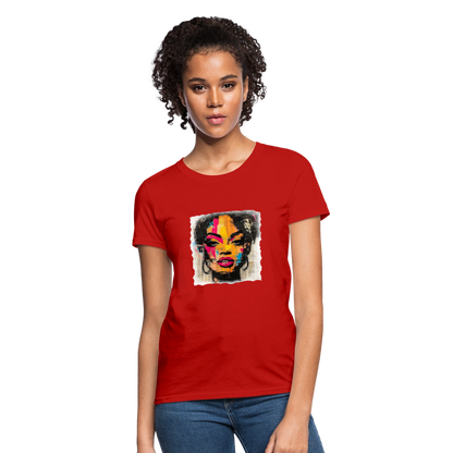 Pop Culture Woman 2- Short Sleeve T-Shirt - red