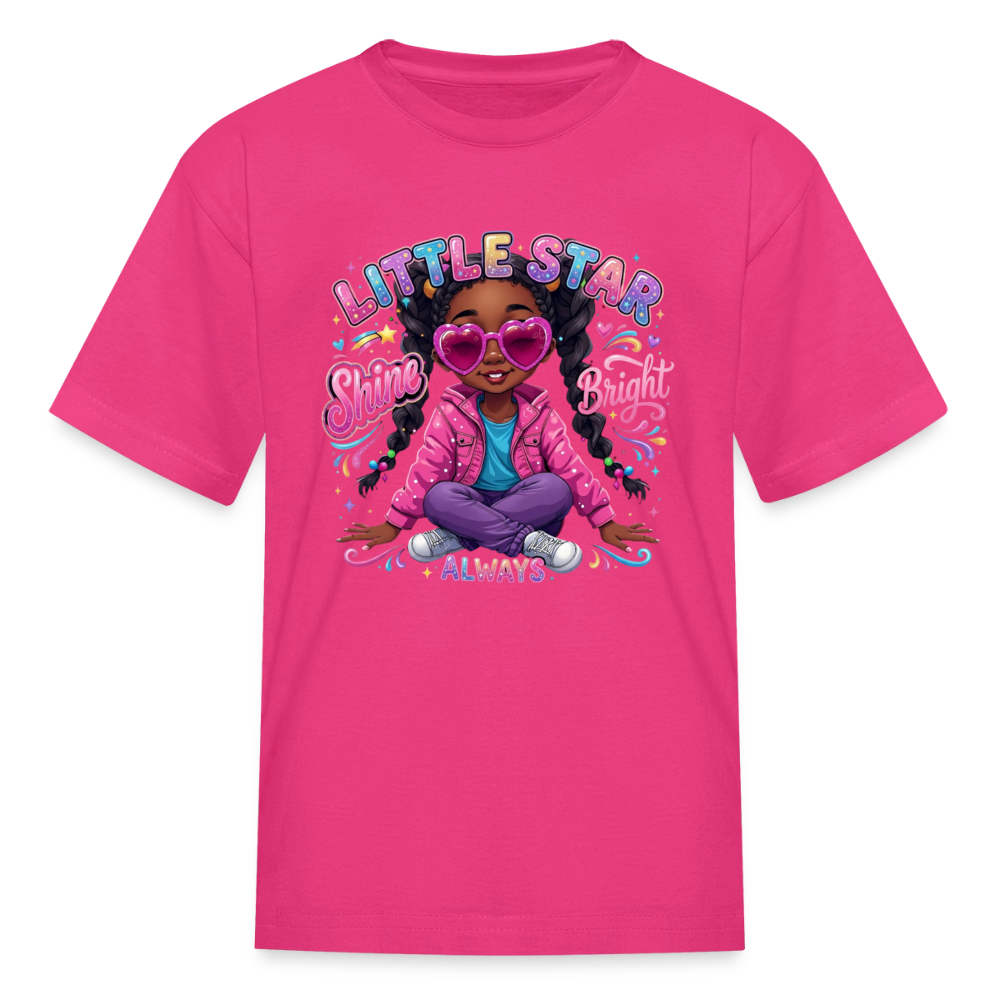 Black Girl Power - Little Star Kids' T-Shirt - fuchsia