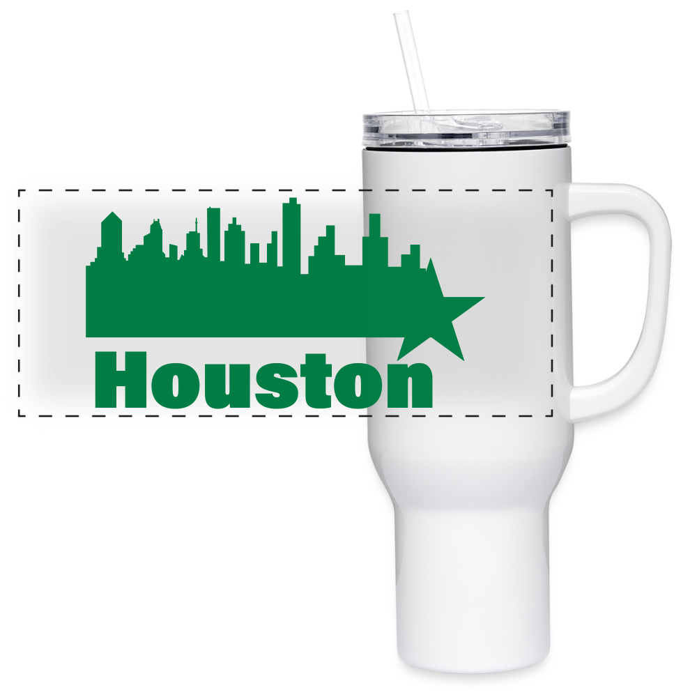 Houston - 40 oz Travel Tumbler - green - white