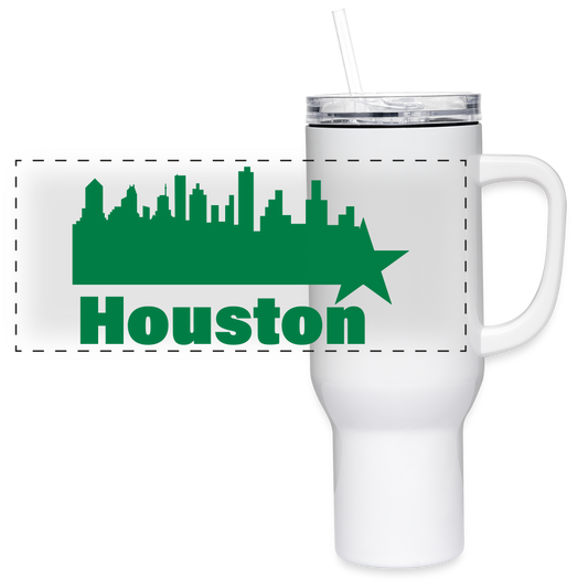 Houston - 40 oz Travel Tumbler - green - white