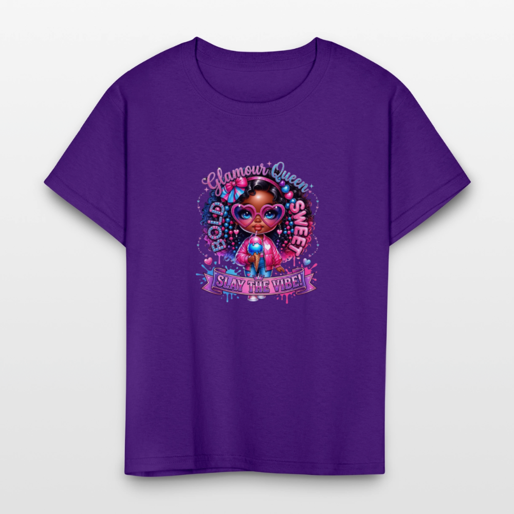 Black Girl Power - Bold and Sweet Kids' T-Shirt - purple