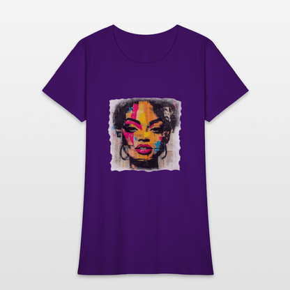 Pop Culture Woman 2- Short Sleeve T-Shirt - purple