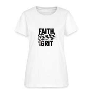 Faith and Family - Women's T-Shirt - white