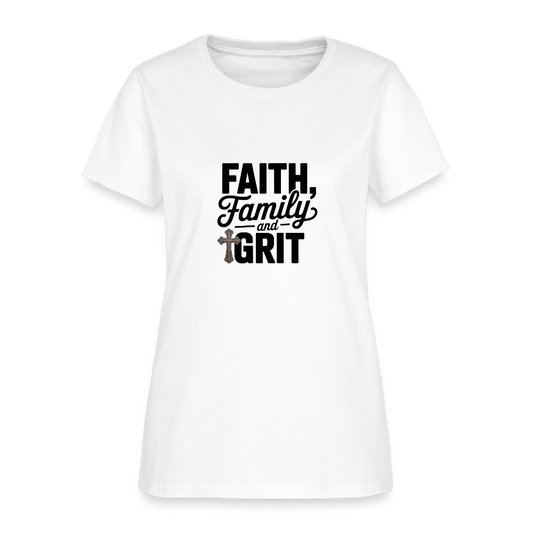 Faith and Family - Women's T-Shirt - white