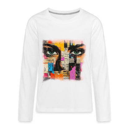 Pop Culture Woman 2 - Kids'  Long Sleeve T-Shirt - white