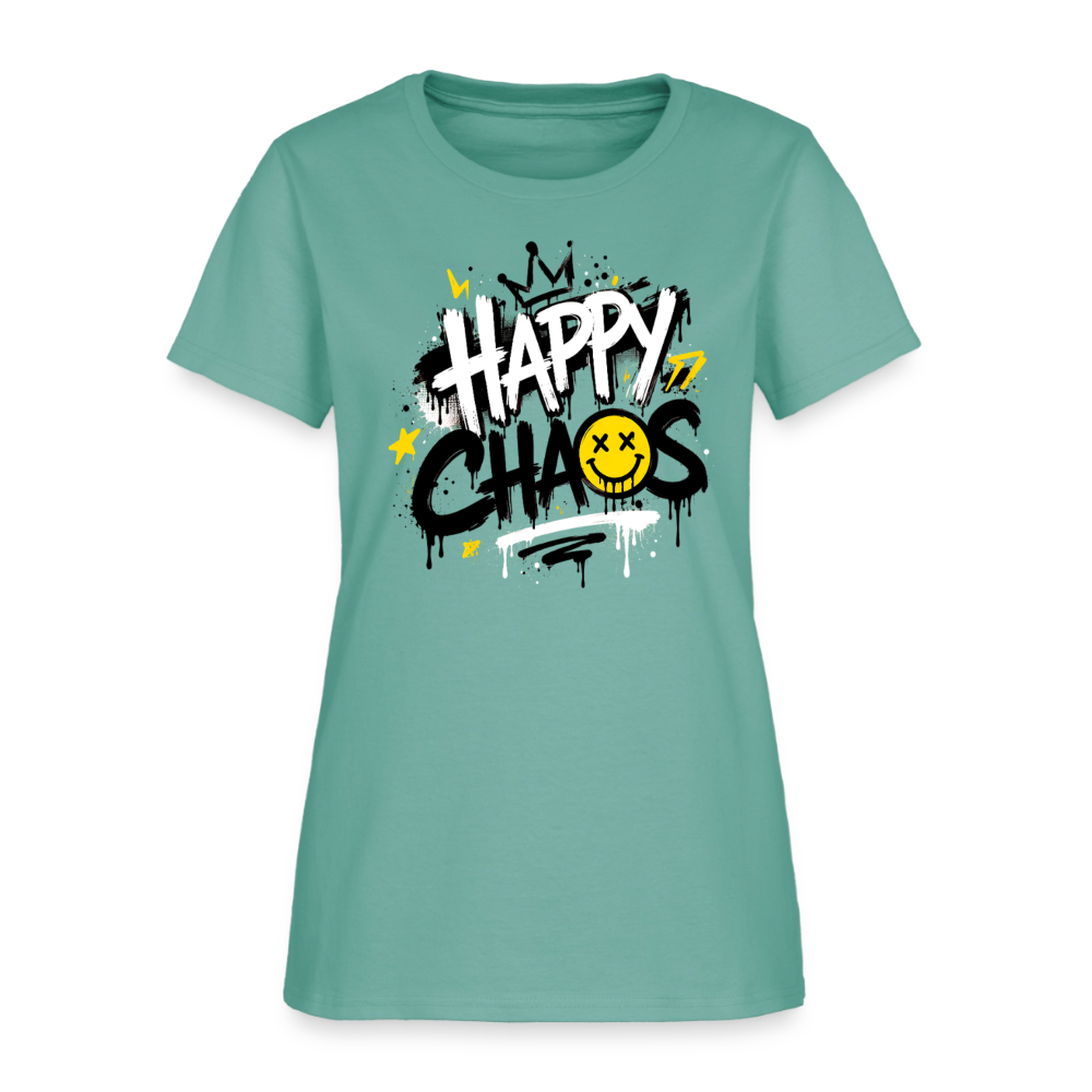 Happy Chaos - Graffiti Women's T-Shirt - aquatic
