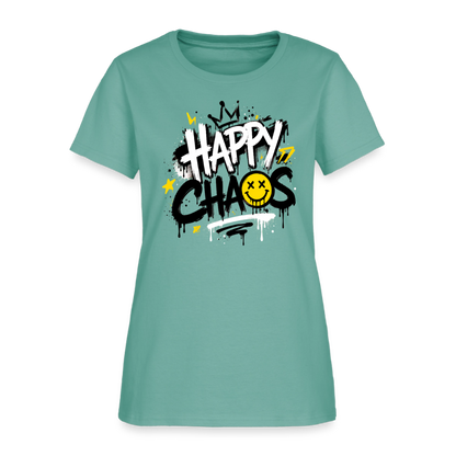 Happy Chaos - Graffiti Women's T-Shirt - aquatic
