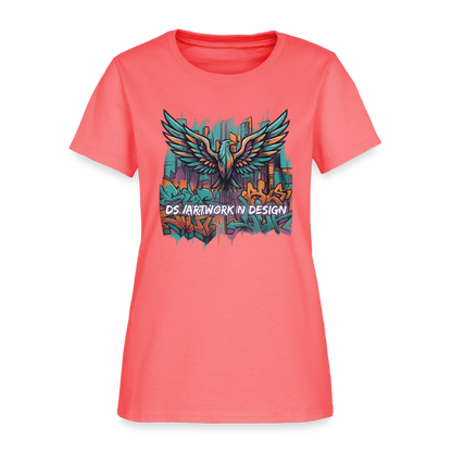 Graffiti Eagle - Women's T-Shirt - coral