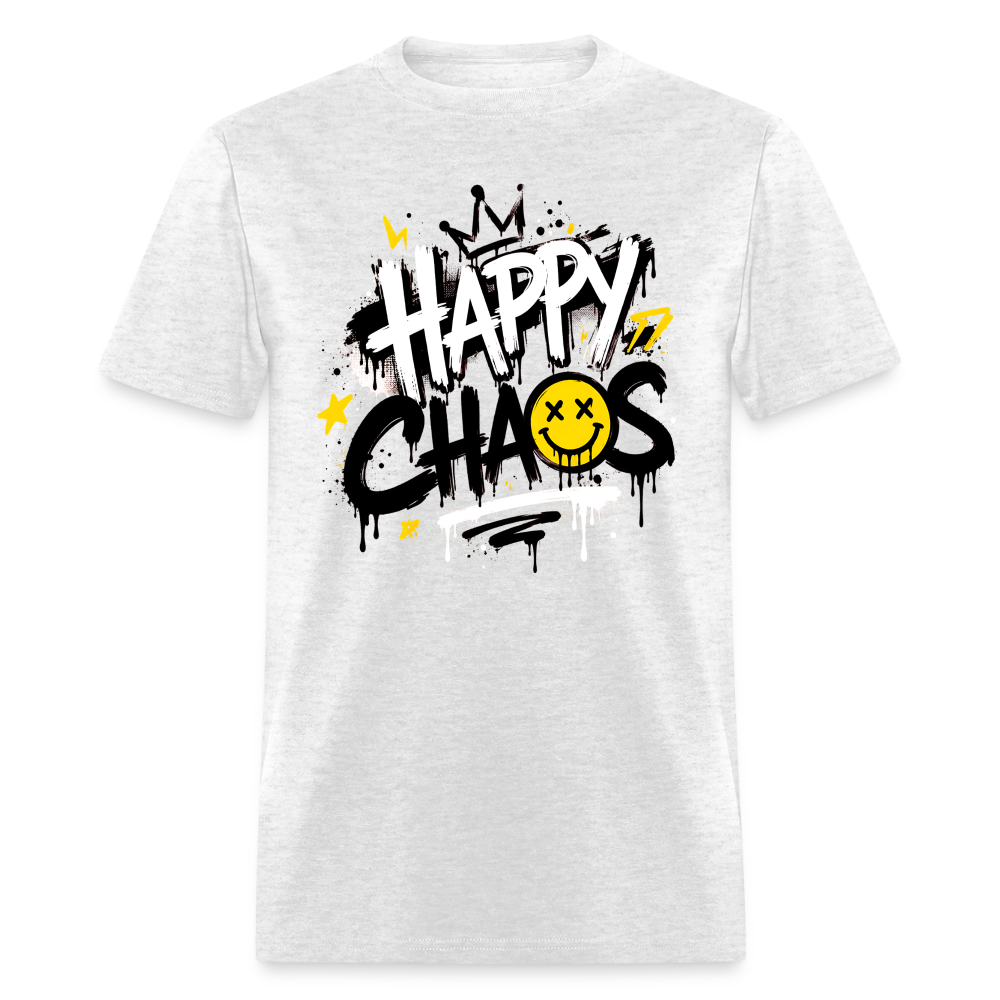 Happy Chaos - Graffiti Men's T-Shirt - light heather gray