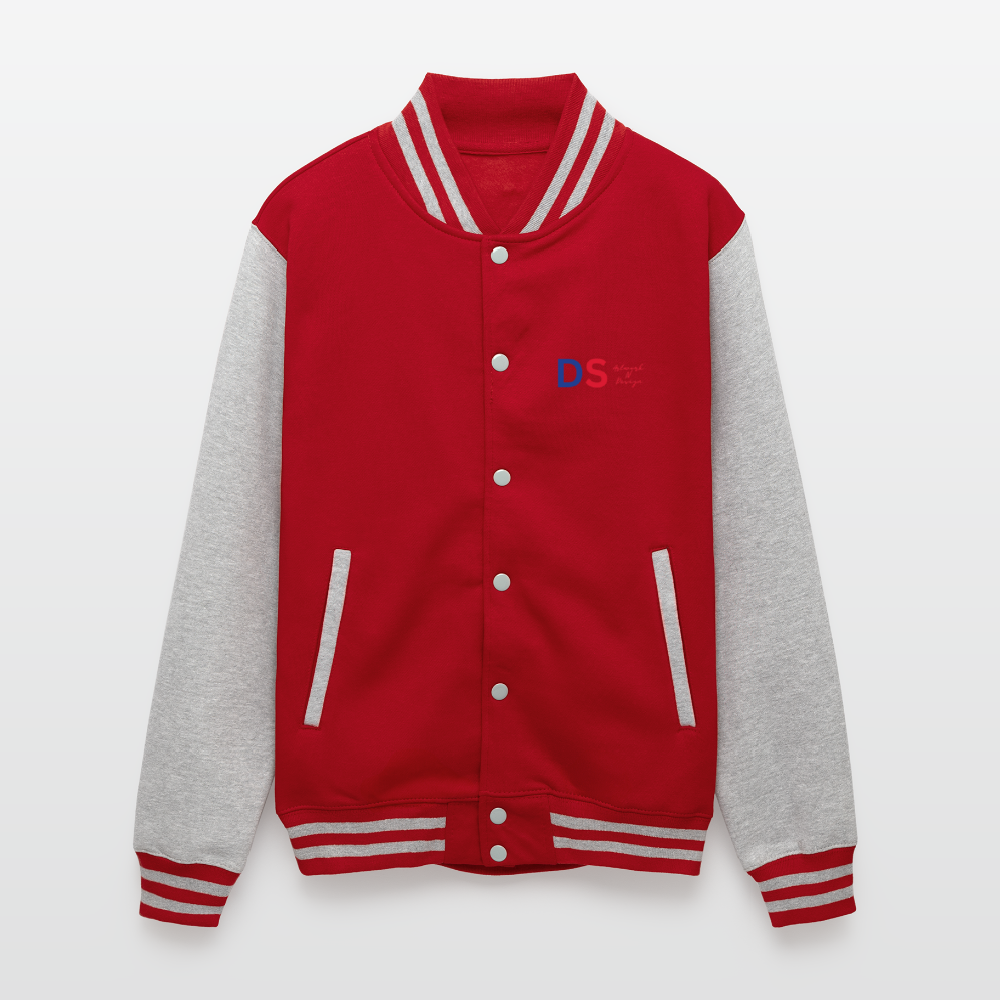 Walk By Faith - letterman Jacket - red/heather grey