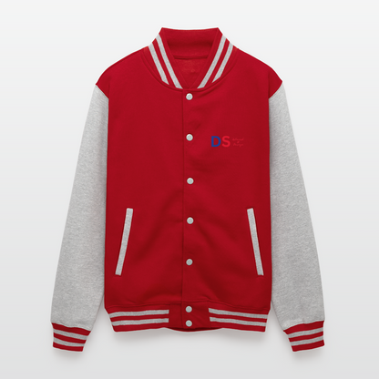 Walk By Faith - letterman Jacket - red/heather grey