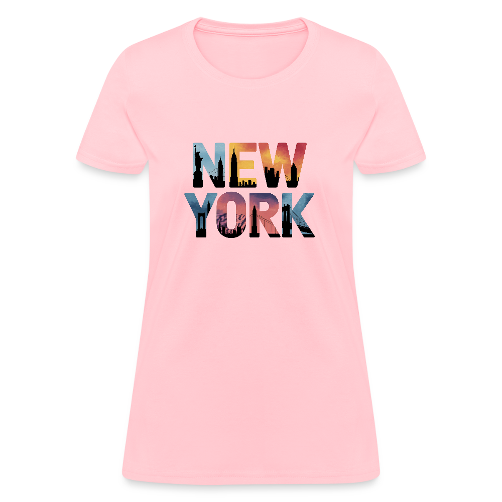 New York Color background - Women's T-Shirt - pink