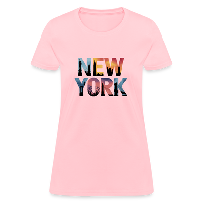New York Color background - Women's T-Shirt - pink