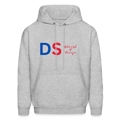 DS Artwork N Design - Men's Hoodie red and blue - heather gray