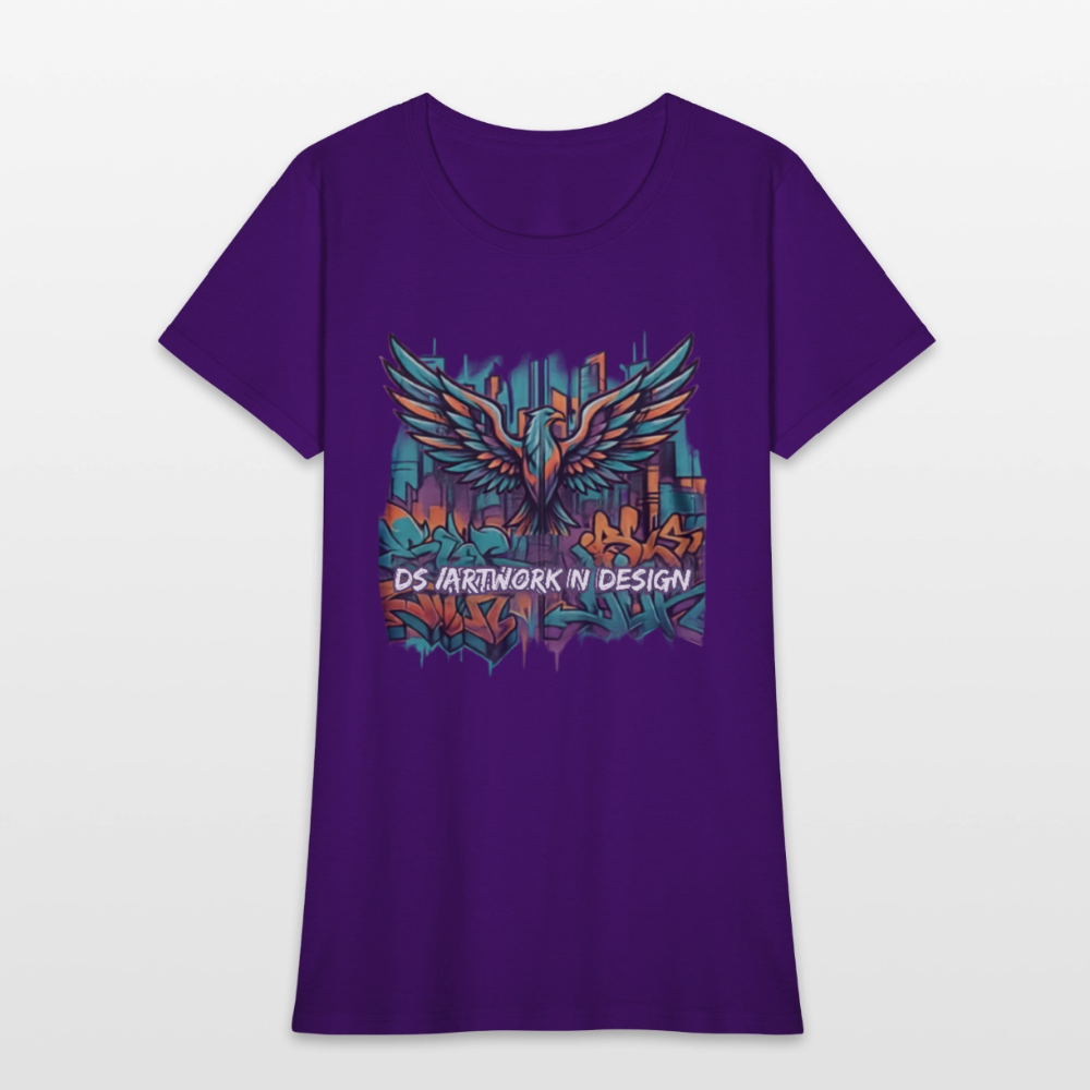 Graffiti Eagle - Women's T-Shirt - purple