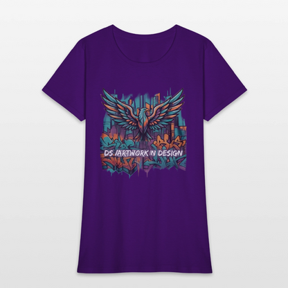 Graffiti Eagle - Women's T-Shirt - purple
