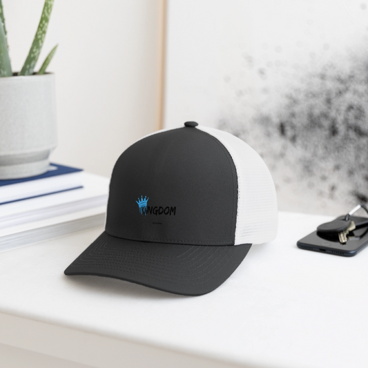 Kingdom Business - Flexfit Fitted Baseball Cap - dark gray/white