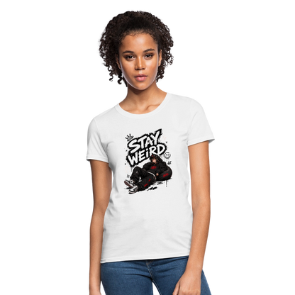 Stay Weird - Graffiti Women's T-Shirt - white