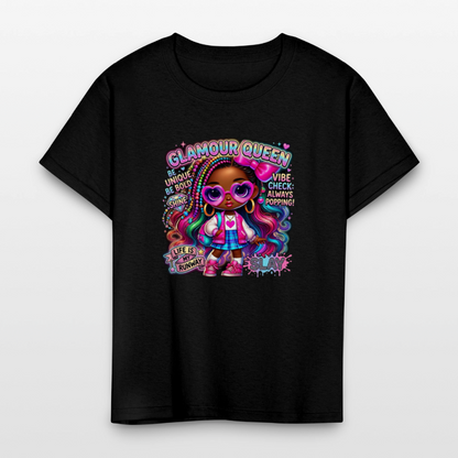 Black Girl Power - Glamour Queen Kids' T-Shirt - black