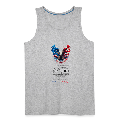 Mount on Eagles wings - Men’s Premium Tank - heather gray