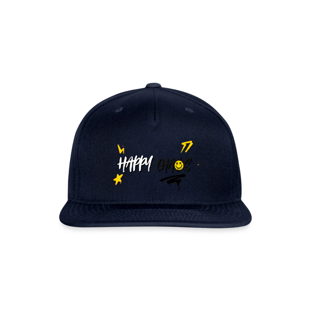 Happy Chaos - Graffiti Snapback Baseball Cap - navy