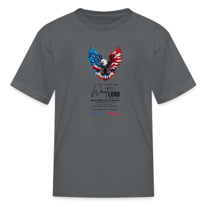 Mount on Eagles Wings - Kids' T-Shirt - charcoal