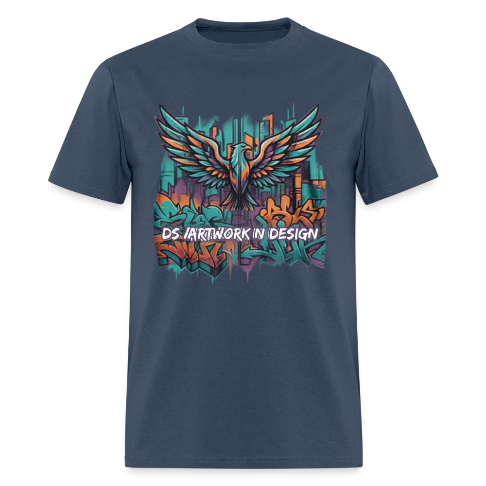 Graffiti Eagle - Men's T-Shirt -  blue dusk