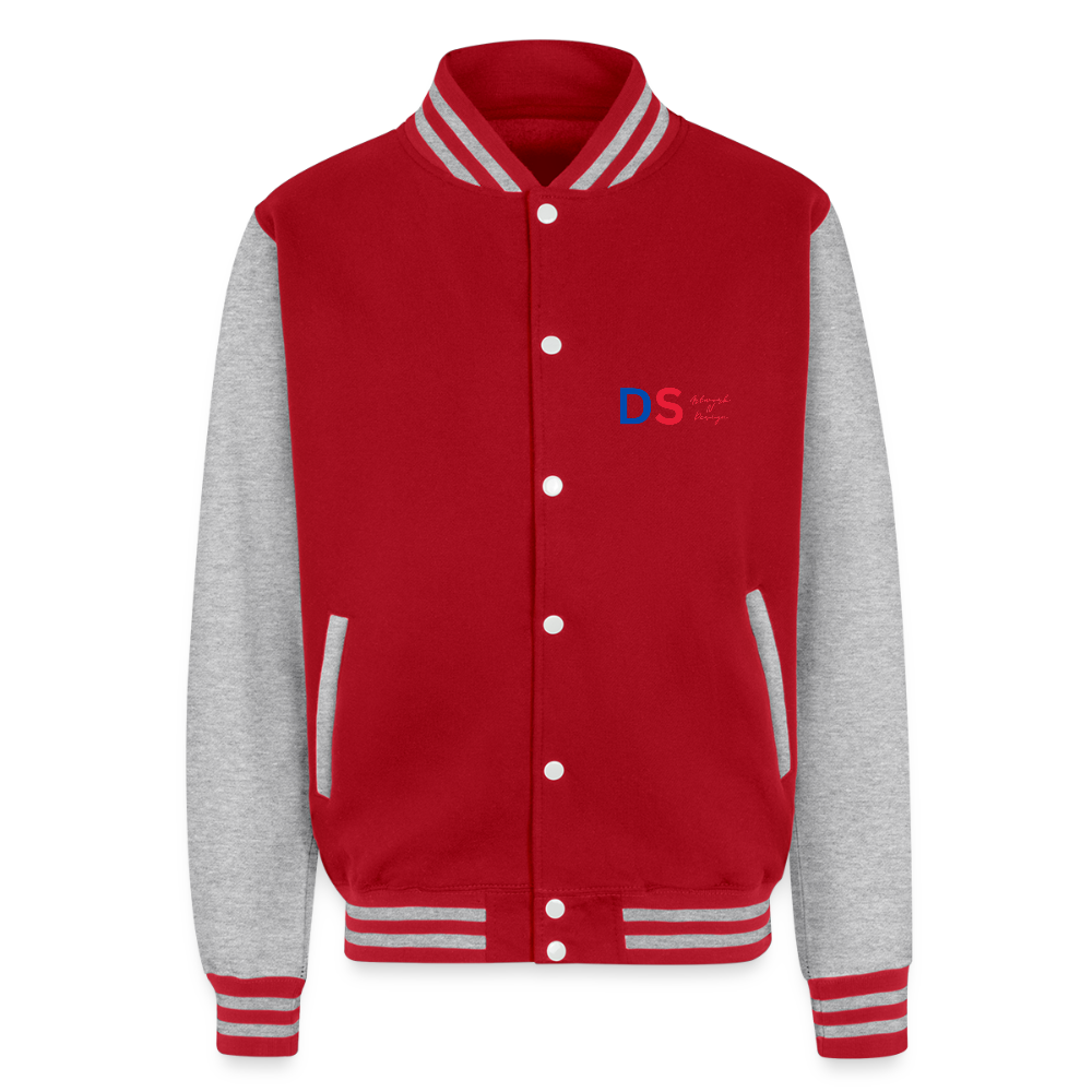 Walk with God - Letterman's Jacket - red/heather grey