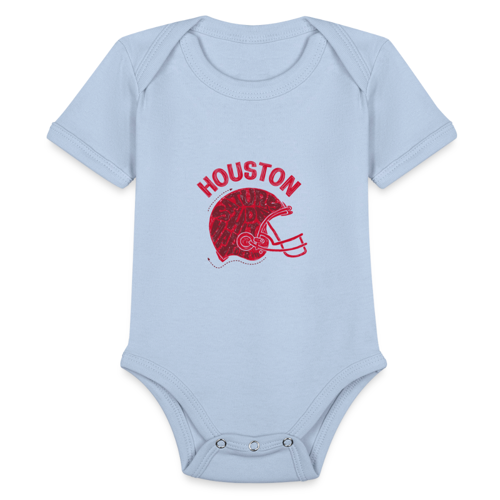 Houston Football -  Short Sleeve Baby Bodysuit - sky