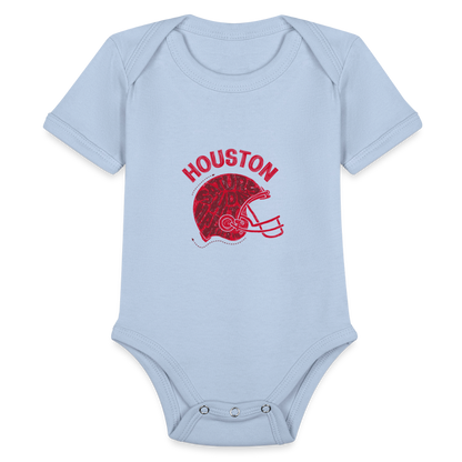 Houston Football -  Short Sleeve Baby Bodysuit - sky