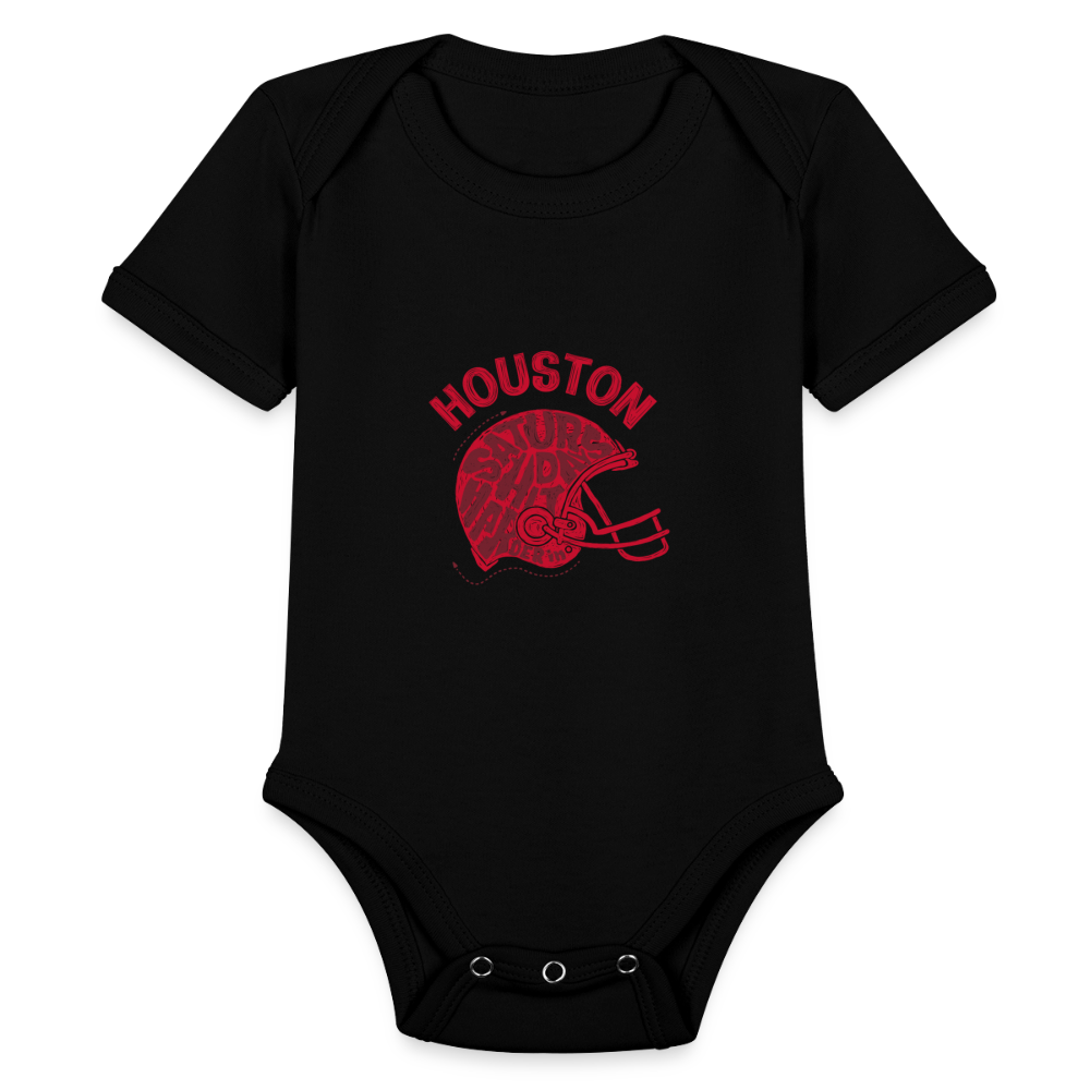 Houston Football -  Short Sleeve Baby Bodysuit - black