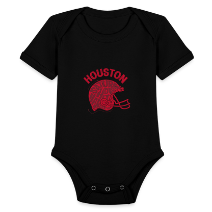 Houston Football -  Short Sleeve Baby Bodysuit - black