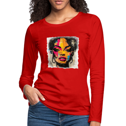 Pop Culture Women-2- Long Sleeve T-Shirt - red