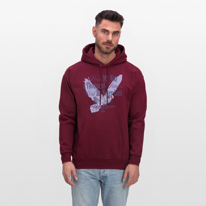God is with Us - Men's Hoodie - burgundy