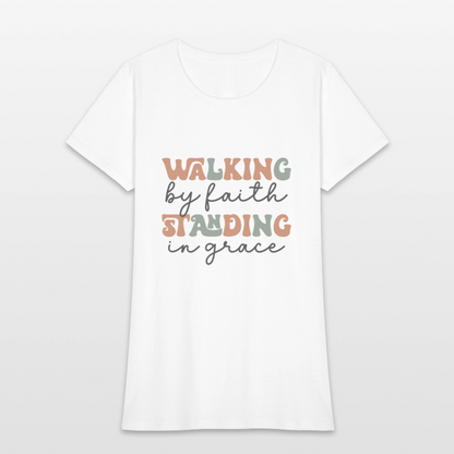 Walk by Faith - Women's T-Shirt - white
