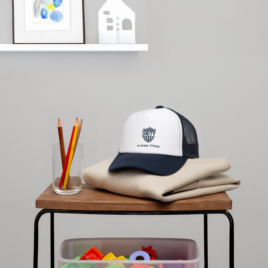 Unity - Kid's Trucker Cap - white/navy