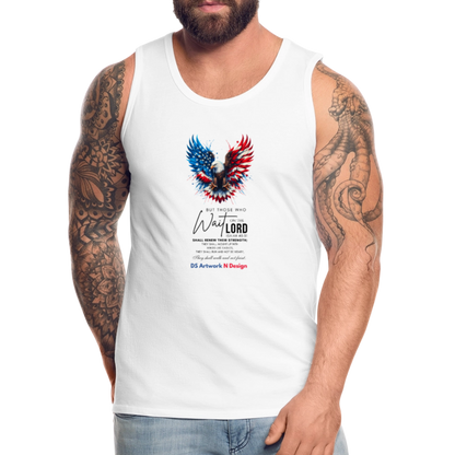 Mount on Eagles wings - Men’s Premium Tank - white