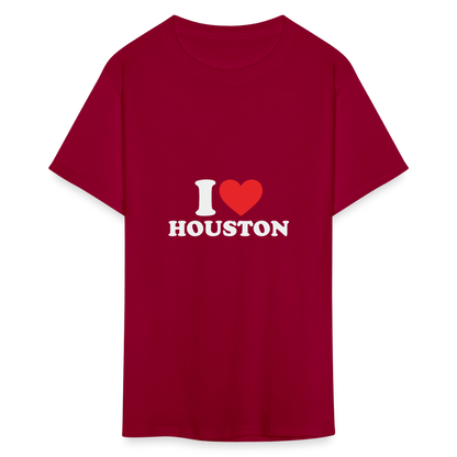 I Love Houston - Unisex T-Shirt - dark red
