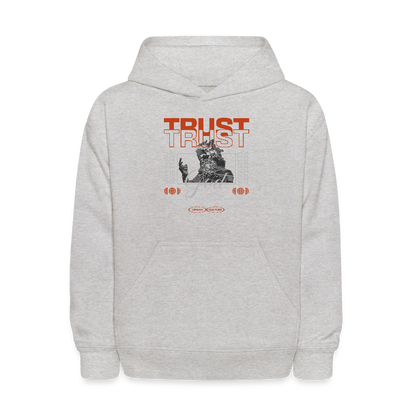 Trust God - Kids' Hoodie - heather gray