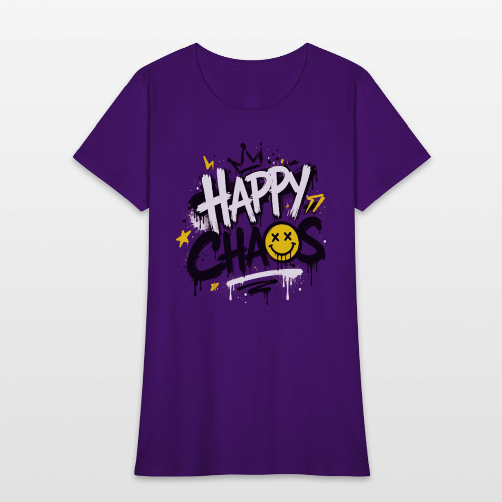 Happy Chaos - Graffiti Women's T-Shirt - purple
