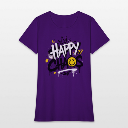 Happy Chaos - Graffiti Women's T-Shirt - purple